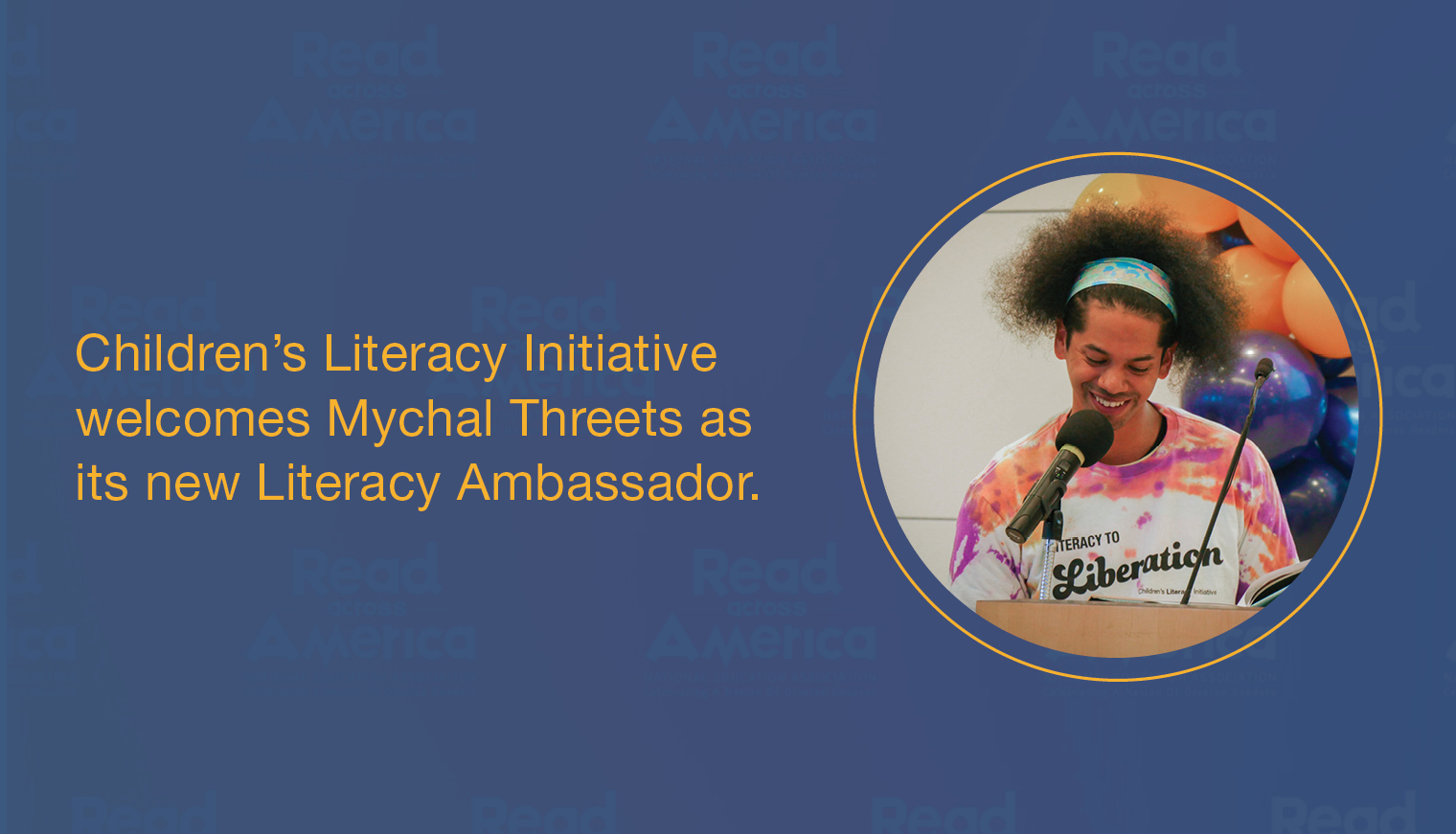 Featured image for “CLI Welcomes Mychal Threets as Literacy Ambassador”
